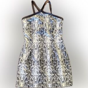 maria bianca nero | Elegant Snake Print Dress - Black and White